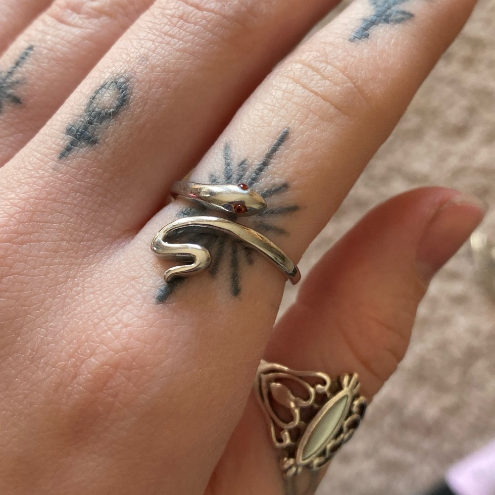 Surgical steel snake ring